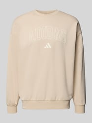 Sweatshirt mit Logo-Schriftzug von adidas Sportswear Beige - 4