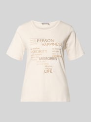 T-shirt z obszyciem z kamieni stras od monari - 20