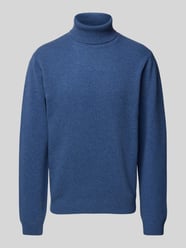 Rollkragenpullover mit Label-Detail Modell 'Karl' von Casual Friday Blau - 3