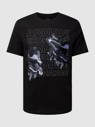 T-Shirt mit Label-Motiv-Print Modell 'Watercapsule' von ARMANI EXCHANGE Schwarz - 9