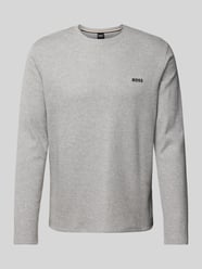 Longsleeve mit Label-Stitching Modell 'WAFFLE' von BOSS Grau - 40