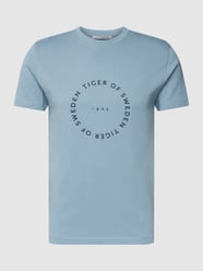 T-shirt met logoprint, model 'DILLAN' van Tiger Of Sweden Blauw / turquoise - 41