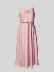 Knielanges Cocktailkleid mit Wasserfall-Ausschnitt von Jake*s Cocktail Pink - 48