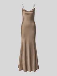 Abendkleid mit Wasserfall-Ausschnitt Modell 'MONROE' von Bardot Beige - 22