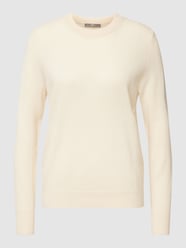 Gebreide pullover met ronde hals van Jake*s Collection Wit - 4