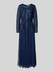 Abendkleid mit Rundhalsausschnitt von LACE & BEADS Blau - 24