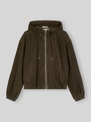 Regular Fit Lederjacke aus Ziegenvelours mit Kapuze von Marc O'Polo - 37
