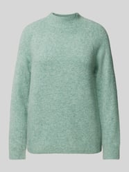 Gebreide pullover met ribboorden van ZABAIONE Groen - 34