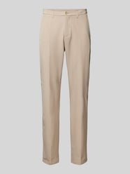 Spodnie materiałowe o kroju regular fit z wpuszczanymi kieszeniami model ‘Commuter’ od BOSS Green - 35