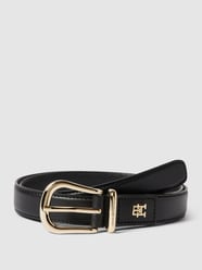 Pasek z metaliczną aplikacją z logo model ‘CASUAL’ od Tommy Hilfiger Czarny - 35