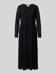 Midikleid mit V-Ausschnitt von ROBE LÉGÈRE Schwarz - 9