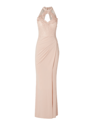 Abendkleid mit Spitzenbesatz und Pailletten von Lipsy Pink - 40