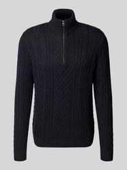Sweter z dzianiny z prążkowanymi wykończeniami model ‘BLUSEAN’ od JACK & JONES Premium - 11