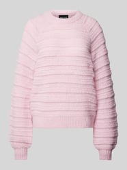 Regular Fit Strickpullover mit Strukturmuster Modell 'JAYDA' von Pieces Rosa - 2