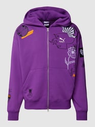 Sweatjacke mit Label-Print - PUMA X P&C* von PUMA PERFORMANCE Lila - 48