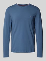 Slim Fit Longsleeve mit Logo-Stitching von Tommy Hilfiger Blau - 2