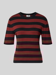 Gebreid shirt van viscosemix met ronde hals van GUIDO MARIA KRETSCHMER WOMAN Bordeaux - 10