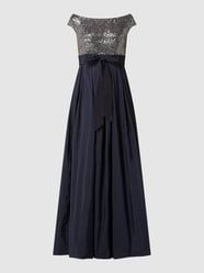 Abendkleid aus Mesh und Taft  von Swing Blau - 4