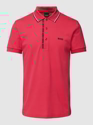 Poloshirt mit Label-Stitching Modell 'PAULE' von BOSS Green Pink - 10