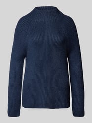 Strickpullover mit Effektgarn von Jake*s Collection Blau - 36