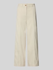 Wide Leg Cordhose mit Bundfalten Modell 'KATE' von ICHI Beige - 10