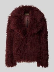 Jacke aus Kunstfell mit Reverskragen von Smith and Soul Bordeaux - 12
