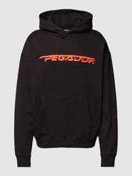 Oversized Hoodie mit Label-Stitching Modell 'MANOR' von Pegador Schwarz - 19