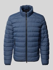 Regular Fit Steppjacke mit Reißverschlusstaschen mit gummierter Blende von Marc O'Polo Blau - 38