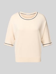 Strickshirt mit Rundhalsausschnitt Modell 'Prepi' von OPUS Beige - 3
