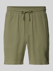 Shorts mit Strukturmuster und elastischem Bund Modell 'BERTIL' von Only & Sons - 6