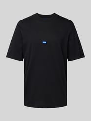 T-Shirt mit Label-Patch Modell 'Nieros' von Hugo Blue Schwarz - 24