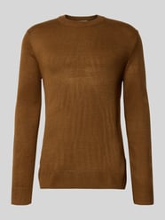 Sweter o kroju regular fit z prążkowanej dzianiny od Tom Tailor Denim - 42