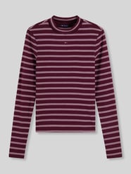 Slim Fit Langarmshirt aus Baumwoll-Mix von Tommy Jeans Bordeaux - 26