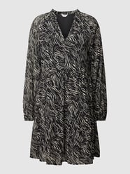 Mini-jurk met all-over motief, model 'MILA' van Object Zwart - 28
