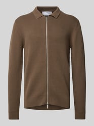 Cardigan mit Umlegekragen Modell 'DANE' von SELECTED HOMME Braun - 29