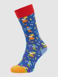 Sokken met all-over motief van Dilly Socks Blauw / turquoise - 47