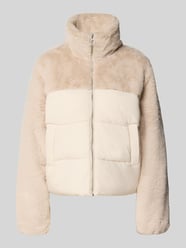Teddyjacke mit Stehkragen von ONLY Beige - 32