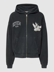 Oversized Sweatjacke mit Prints von REVIEW Grau / Schwarz - 10