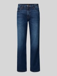 Jeansy o kroju regular straight fit z efektem znoszenia od Lee - 42