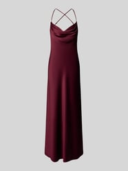 Abendkleid mit Wasserfall-Ausschnitt von V.M. Bordeaux - 38