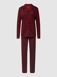 Pyjama mit Allover-Muster Modell 'Classic Comfort Fit' von Schiesser Rot - 29