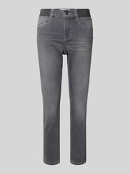 Slim fit 7/8-jeans met elastische band, model 'ORNELLA SPORTY' van Angels Grijs / zwart - 9