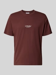 Regular Fit T-Shirt mit Logo-Print Modell 'Soho' von JACK & JONES Bordeaux - 46