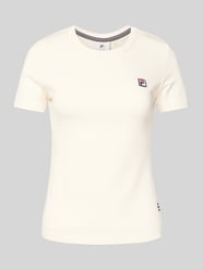 T-shirt met labelstitching, model 'BIELLA' van FILA Beige - 16