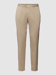 Slim fit chino met structuurmotief, model 'Trento' van Hiltl Wit - 30