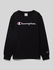 Sweatshirt mit Label-Stitching von CHAMPION Schwarz - 2