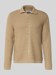 Regular Fit Strickjacke aus reiner Baumwolle von Marc O'Polo DENIM Beige - 5