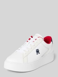 Sneakersy skórzane z podeszwą na platformie model ‘PLATFORM COURT’ od Tommy Hilfiger - 20