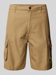 Regular Fit Cargoshorts mit Label-Stitching von KARL KANI Beige - 18