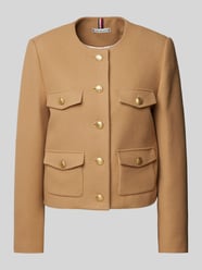 Cropped Jacke mit Knopfleiste von Tommy Hilfiger Beige - 1